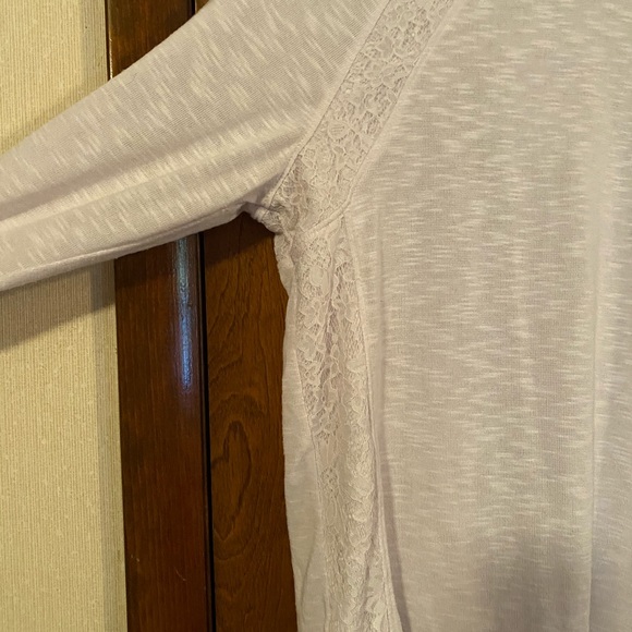 Lane Bryant Sz 18/20 Lace Trim 3/4 Sleeve Top - Picture 2 of 5